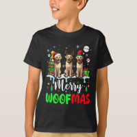Feliz Navidad Woof Three Santa Elf Labrador Retr