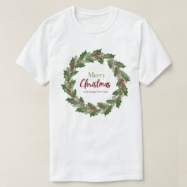 Camiseta Feliz Navidad Wreath T-Shirt