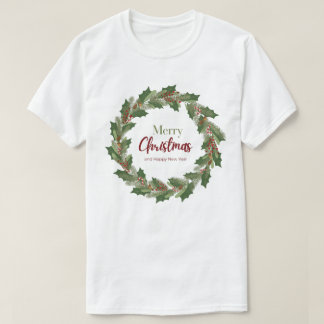 Camiseta Feliz Navidad Wreath T-Shirt