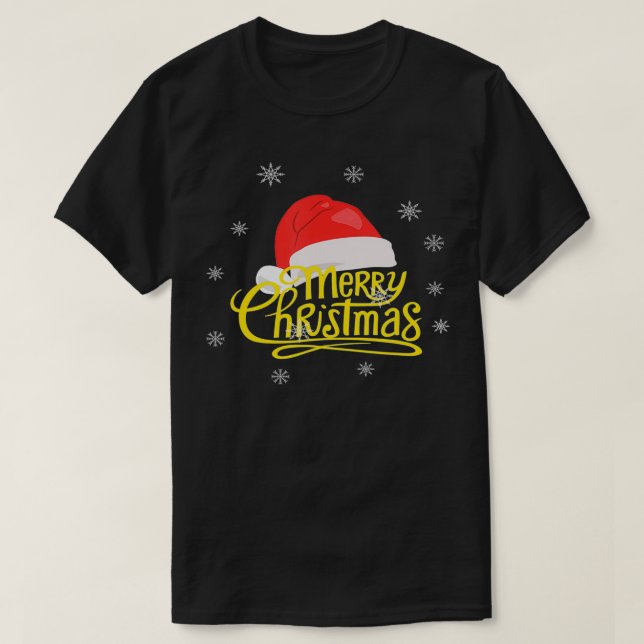 Camiseta Feliz navidad XMas como Gorra de nieve de Papá Noe (Diseño del anverso)