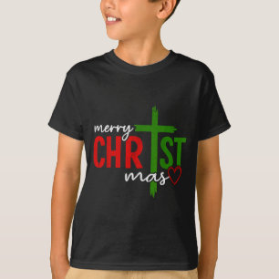 Camiseta Feliz Navidad Xmas Cristiano Jesús Fiesta Familia