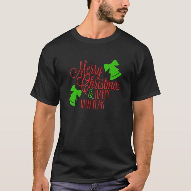 Camiseta Feliz Navidad Y Feliz Año Nuevo (Anverso)