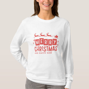 Camiseta Feliz Navidad y feliz año nuevo