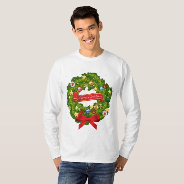 Camiseta ¡Feliz Navidad y feliz año nuevo! (Anverso completo)