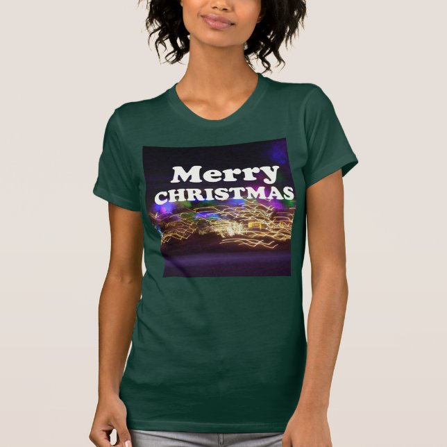 Camiseta Feliz Navidad y feliz saludo de Año Nuevo (Anverso)