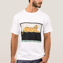 Feliz Navidad y gato de Edward Penfield.