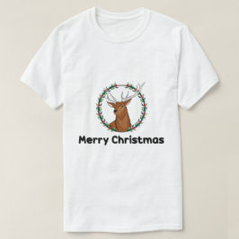 Camiseta Feliz Navidad y temporada de Boho Deer