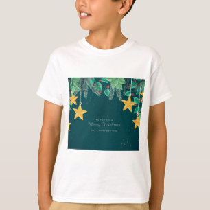 Camiseta Feliz Navidad y un banquete de Año Nuevo feliz