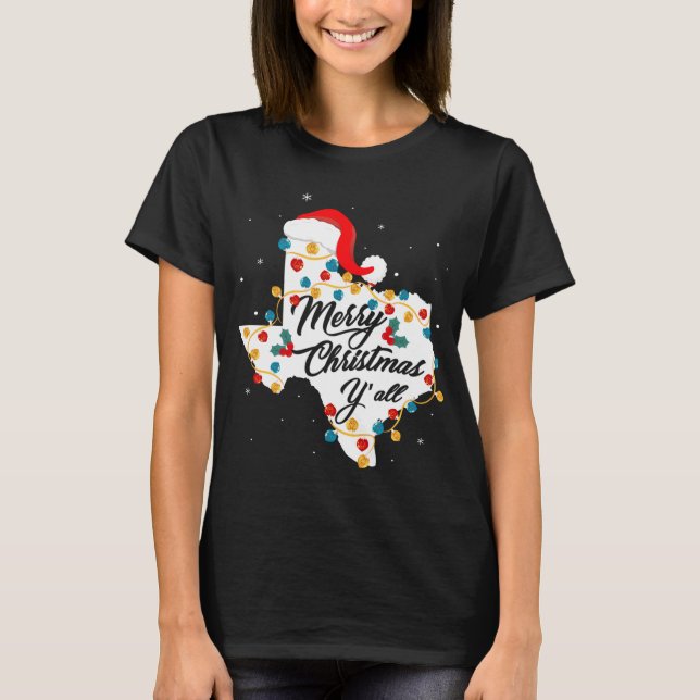 Camiseta Feliz Navidad YA ll Texas State Texan Holiday (Anverso)