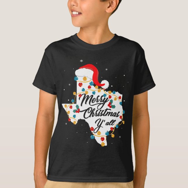 Camiseta Feliz Navidad YA ll Texas State Texan Holiday (Anverso)