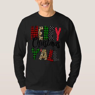 Camiseta Feliz Navidad Y'al Leopard Buffalo Rojo Tapado par