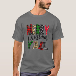Camiseta Feliz Navidad Y'al Leopard Buffalo Rojo Tapado par