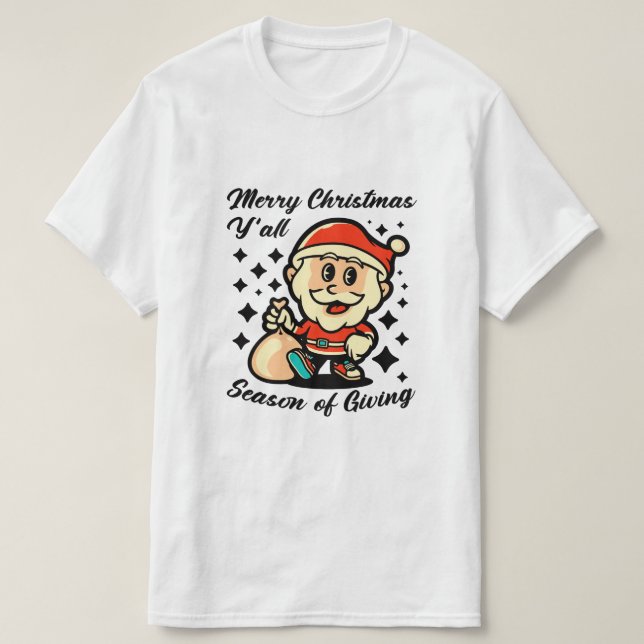 Camiseta Feliz Navidad Y'all (Diseño del anverso)