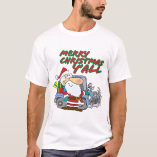 Camiseta feliz navidad yall redneck santa