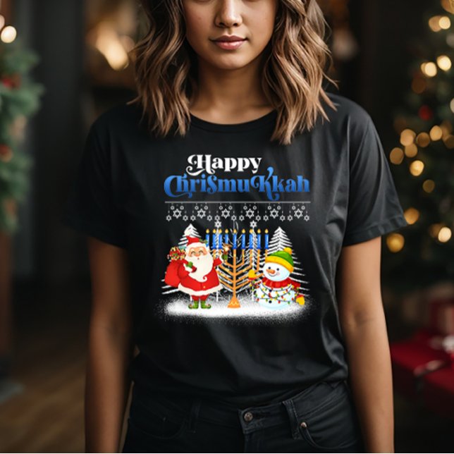 Camiseta Feliz Navidades judíos de Chrismukkah Hanukkah (Subido por el creador)