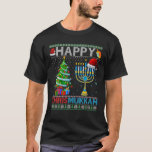 Camiseta Feliz Navidades judíos de Chrismukkah Hanukkah Cha<br><div class="desc">Feliz Navidades judíos de Chrismukkah Hanukkah Chanuk</div>