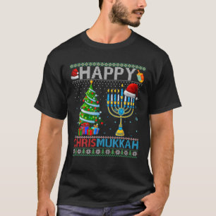 Camiseta Feliz Navidades judíos de Chrismukkah Hanukkah Cha