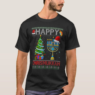 Camiseta Feliz Navidades judíos de Chrismukkah Hanukkah Cha