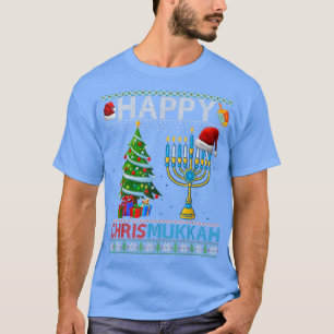 Camiseta Feliz Navidades judíos de Chrismukkah Hanukkah Cha