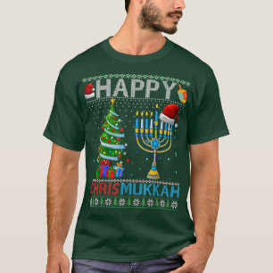 Camiseta Feliz Navidades judíos de Chrismukkah Hanukkah Cha