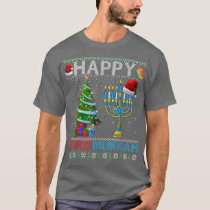 Camiseta Feliz Navidades judíos de Chrismukkah Hanukkah Cha
