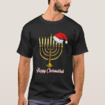 Camiseta Feliz Navidades judíos de Chrismukkah Hanukkah Hol<br><div class="desc">Felices Navidades judíos de Chrismukkah Hanukkah Holiday Chanukah T Shirah</div>