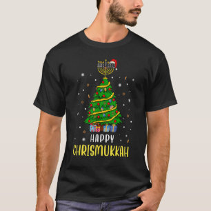 Camiseta Feliz Navidades judíos de Chrismukkah Hanukkah Hol