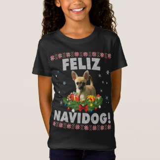 Camiseta Feliz Navidog Chihuahua Perro Sueño Santa Chr