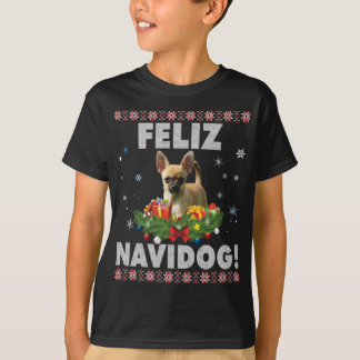 Camiseta Feliz Navidog Chihuahua Perro Sueño Santa Chr