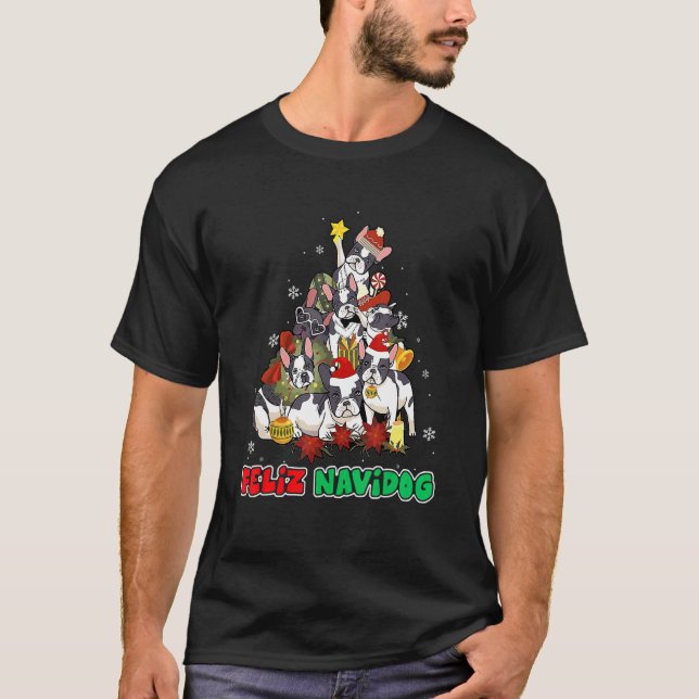 Camiseta Feliz Navidog Feliz Navidad Christmas Boston Terri (Anverso)