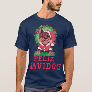 Camiseta Feliz Navidog Feliz Navidad Estrellas de Navidades