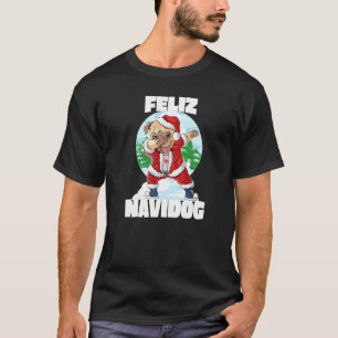 Camiseta Feliz Navidog Funny Dabbing Pug Santa Claus Christ