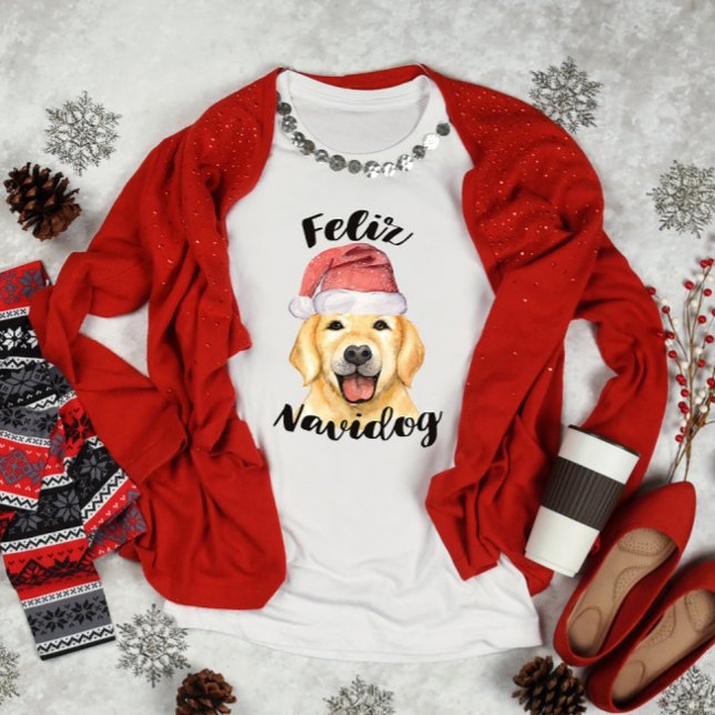 Camiseta Feliz Navidog Navidades Golden Retriever (Subido por el creador)