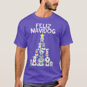 Camiseta Feliz Navidog Navidades Perro Divertido árbol de n