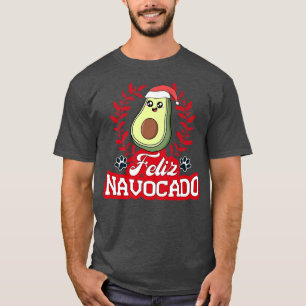 Camiseta FELIZ NAVOCADO Navidad Aguacate Santa Hat Merry Ch