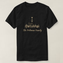 Feliz nombre de familia Hanukkah una vela simple