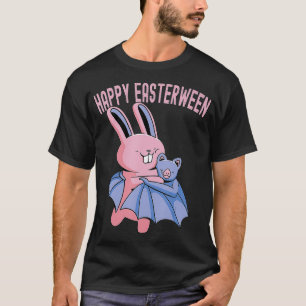 Camiseta Feliz Oeste Entre Conejito Abrazando Un Bat Hallow