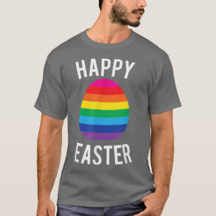 Camiseta Feliz Orgullo Gay de Pascua Diversión en Huevo Arc