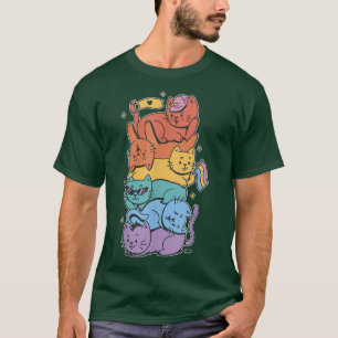 Camiseta Feliz Orgullo LGBTQ lindo Gato Mascota Mes del Org