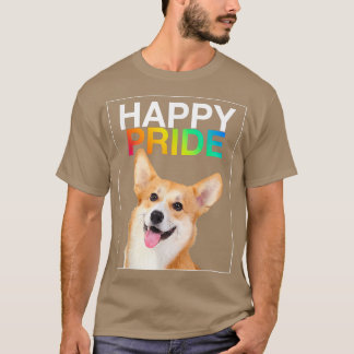 Camiseta Feliz Orgullo lindo Corgi Perro cachorro sonreír L