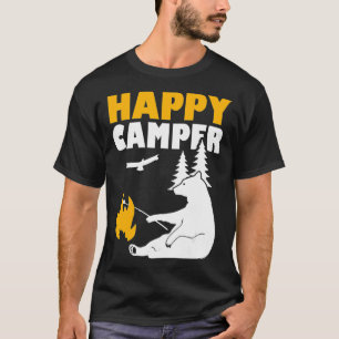 Camiseta Feliz Oso de Camper Camping para hombres mujeres y