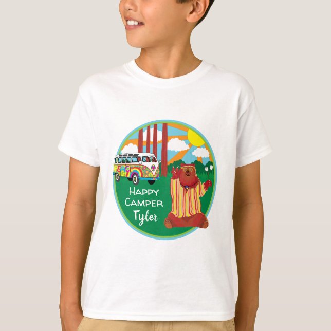 Camiseta Feliz oso de campista (Anverso)