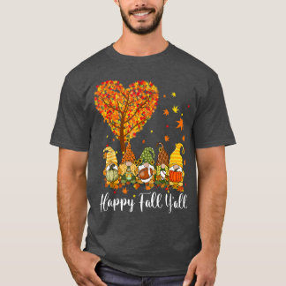 Camiseta Feliz otoño a la calabaza de Gnomes Vibes otoñales