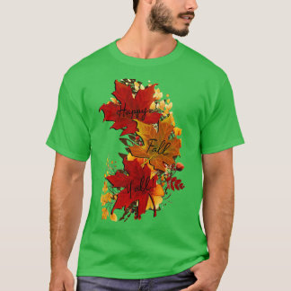 Camiseta Feliz otoño a las hojas del otoño