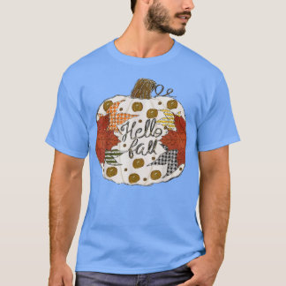 Camiseta Feliz otoño a las mujeres hombres calabaza en otoñ