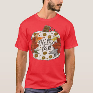 Camiseta Feliz otoño a las mujeres hombres calabaza en otoñ