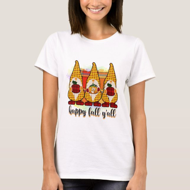 Camiseta Feliz otoño a todos los gnomos (Anverso)