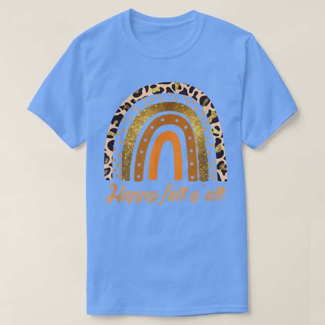 Camiseta Feliz otoño, arcoiris otoño (Diseño del anverso)