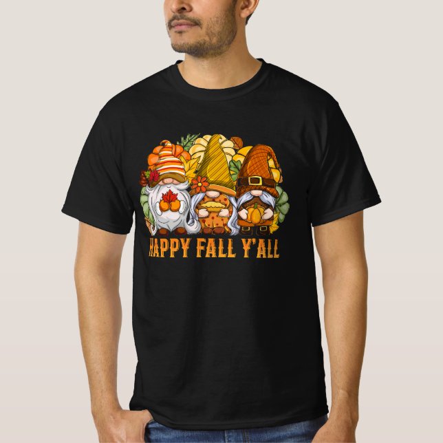 Camiseta Feliz otoño Cae la picazón de los gnomos de otoño (Anverso)