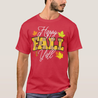 Camiseta Feliz Otoño Cae Y Otoño Saltos Y Colores